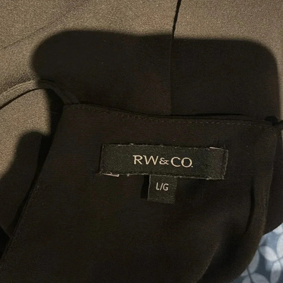 RW&co black sleeveless chiffon blouse Sz L - Picture 5 of 12
